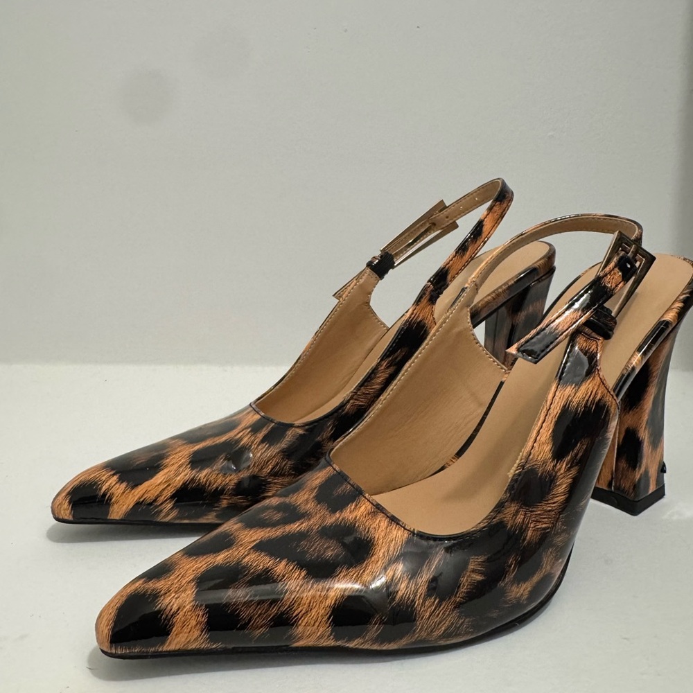 Leopard Print Slingback Heels